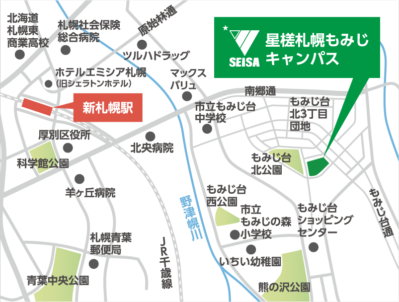 すきっぷへのアクセスMAP